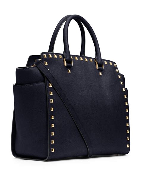 michael kors studded saffiano|Michael Kors saffiano tote bag.